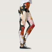 Elegantes rotes, weißes und rosafarbenes Muster Leggings (Rechts)