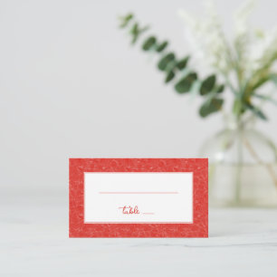 Elegantes rotes Wirbeln Platzkarte