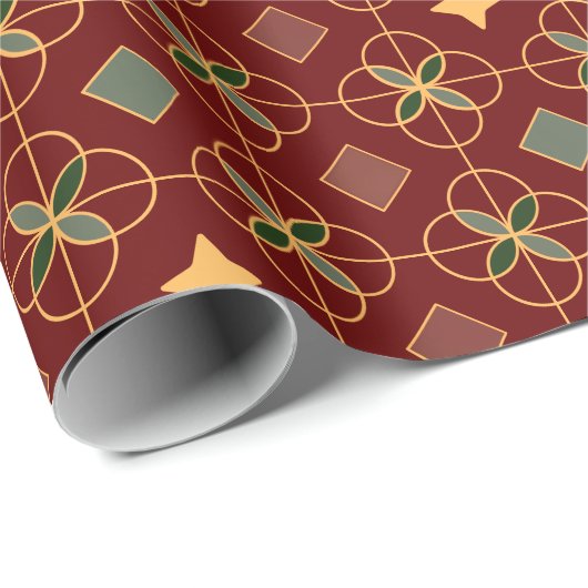 Elegantes rotes Wrapping Paper Geschenkpapier (Rolleneckpunkt)