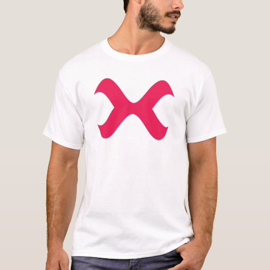 Elegantes rotes X-Monogramm T-Shirt (Vorderseite)