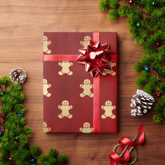 Elegantes Rotgoldbild Geschenkpapier (Feiertagsgeschenk)