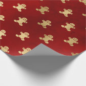 Elegantes Rotgoldmuster Geschenkpapier (Ecke)