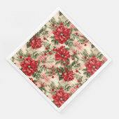 Elegantes Rotweihnachtsmuster Serviette