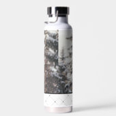 Elegantes Round-Frame-Monogramm-Foto Trinkflasche (Rechts)