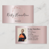 Elegantes Roush & Navy Beruflich Real Anwesen Visitenkarte (Vorne/Hinten)