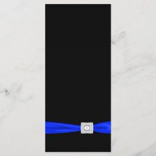 Elegantes Royal Blue and Black Wedding Programm