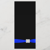 Elegantes Royal Blue and Black Wedding Programm (Rückseite)