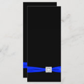 Elegantes Royal Blue and Black Wedding Programm (Vorne/Hinten)