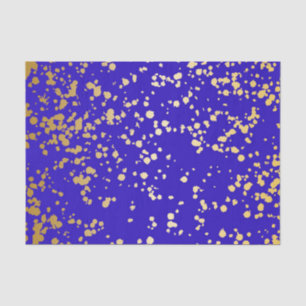 Elegantes Royal Blue Gold Glitzer Tissue Paper Seidenpapier