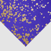 Elegantes Royal Blue Gold Glitzer Tissue Paper Seidenpapier (Ausschnitt)