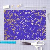 Elegantes Royal Blue Gold Glitzer Tissue Paper Seidenpapier (Handwerk)
