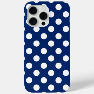 Elegantes Royal Blue mit großen weißen Polka-Punkt Case-Mate iPhone Hülle