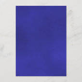 Elegantes Royal Blue Reflating Rose Wedding Detail Begleitkarte (Rückseite)