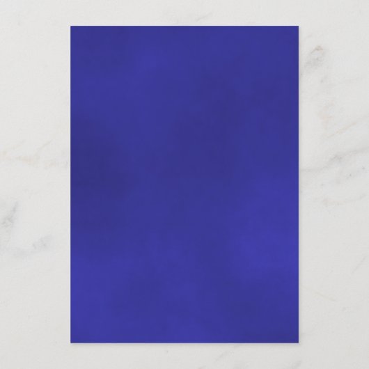 Elegantes Royal Blue Reflating Rose Wedding Detail Begleitkarte (Rückseite)