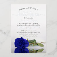 Elegantes Royal Blue Rose & Silver Brautparty