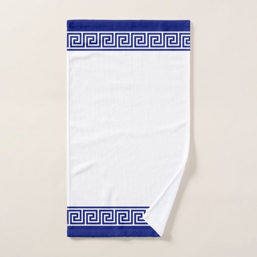 Elegantes Royal Blue & White Bath Set (Handtuch)