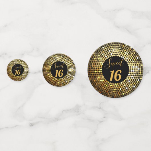 Elegantes Royal Disco Design Konfetti (Vorderseiten)