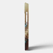 Elegantes Royal Gold und Aqua Case-Mate iPhone Hülle (Rückseite / Links)