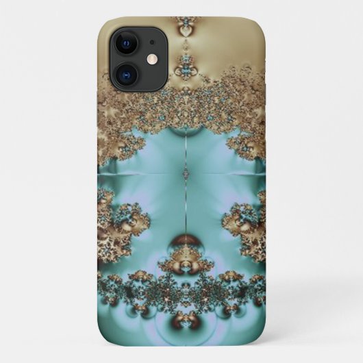 Elegantes Royal Gold und Aqua Design Case-Mate iPhone Hülle (Rückseite)