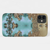 Elegantes Royal Gold und Aqua Design Case-Mate iPhone Hülle (Rückseite (Horizontal))