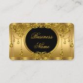 Elegantes Royal Gold und Black Visitenkarte (Vorderseite)