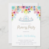 Elegantes Royal Party für Girls Einladung (Vorderseite)