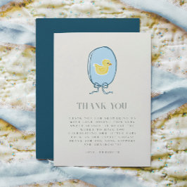 Elegantes Rubber Ducky Baby Duwer Flat Dankeskarte