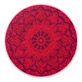 Elegantes Ruby Red Intricate Imitate Glass Keramikknauf (Vorderseite)