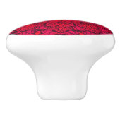 Elegantes Ruby Red Intricate Imitate Glass Keramikknauf (Seitenansicht)