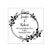 Elegantes Rücksendeadresse Couple Gummistempel (Prägung)