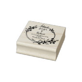 Elegantes Rücksendeadresse Couple Gummistempel (Stempel)