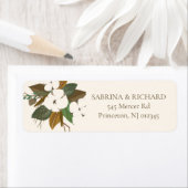 Elegantes Rücksendeadresse-Labe aus Brauntönen und (Insitu)