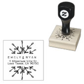 Elegantes Rücksendeadressen-Etikett mit Rubber-Zwe Gummistempel (Stempel)