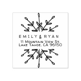 Elegantes Rücksendeadressen-Etikett mit Rubber-Zwe Gummistempel