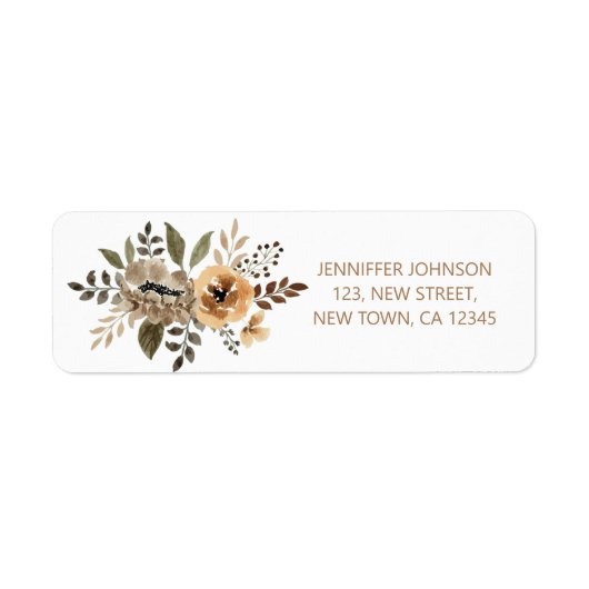 Elegantes Rücksendesiegel für Wasserfarben (Vorne)