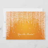Elegantes Ruhestand Party Night Dazzle Orange Einladung (Rückseite)