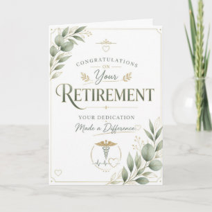 Elegantes Ruhestandsgeschenk zur Würdigung von Pfl Karte