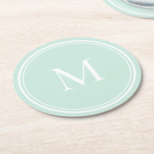 Elegantes rundes Kreis-Monogramm Runder Pappuntersetzer