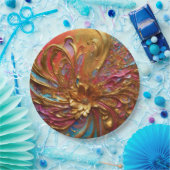 Elegantes Rundpapierdesign Pappteller (Party)