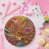 Elegantes Rundpapierdesign Pappteller (Party)