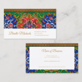 Elegantes russisches Zierdesign mit Goldschrift Visitenkarte (Vorne/Hinten)