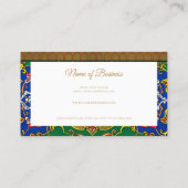 Elegantes russisches Zierdesign mit Goldschrift Visitenkarte (Rückseite)