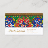 Elegantes russisches Zierdesign mit Goldschrift Visitenkarte (Vorderseite)