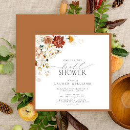 Elegantes Rust Burnt Orange Brautparty Einladung