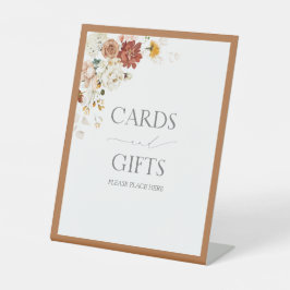 Elegantes Rust Orange Brautparty Geschenk Sockelschild