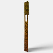 Elegantes Rust Orange Gold Floral Script Monogram Case-Mate iPhone Hülle (Rückseite / Rechts)