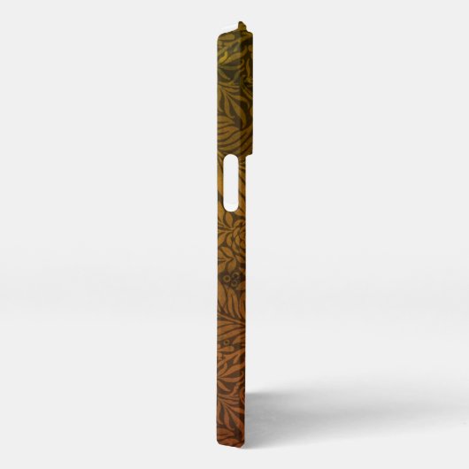 Elegantes Rust Orange Gold Floral Script Monogram iPhone Hülle (Rechte Seite)