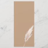 Elegantes Rustic Boho Wedding Menu Menükarte (Rückseite)