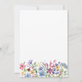 Elegantes Rustic Boho Wildblume Brautparty Einladung (Rückseite)