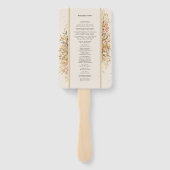 Elegantes Rustic Fall Beige Hochzeitsprogramm Fächer (Rückseite)